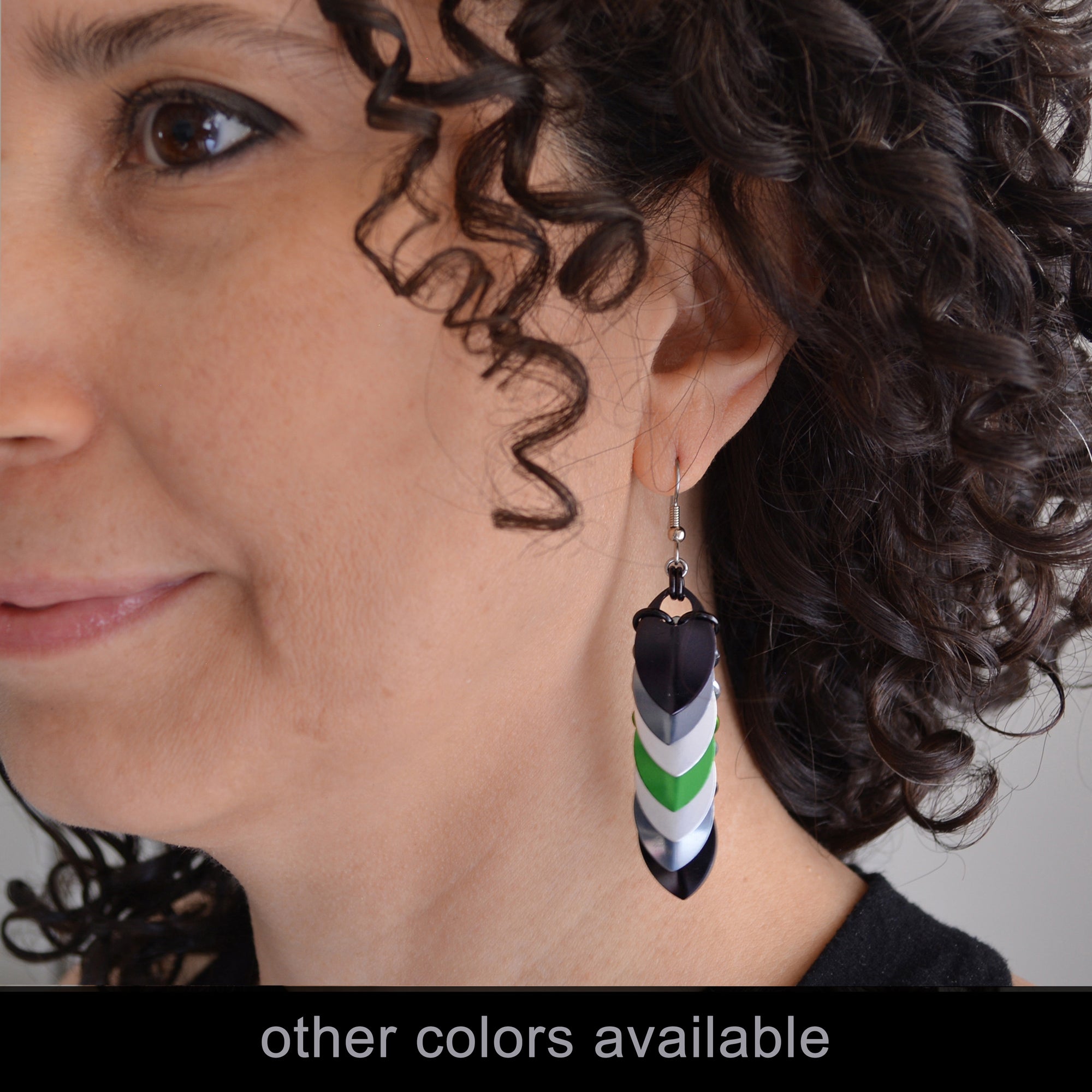 Chevron (Long) Earrings - Zebra Stripe