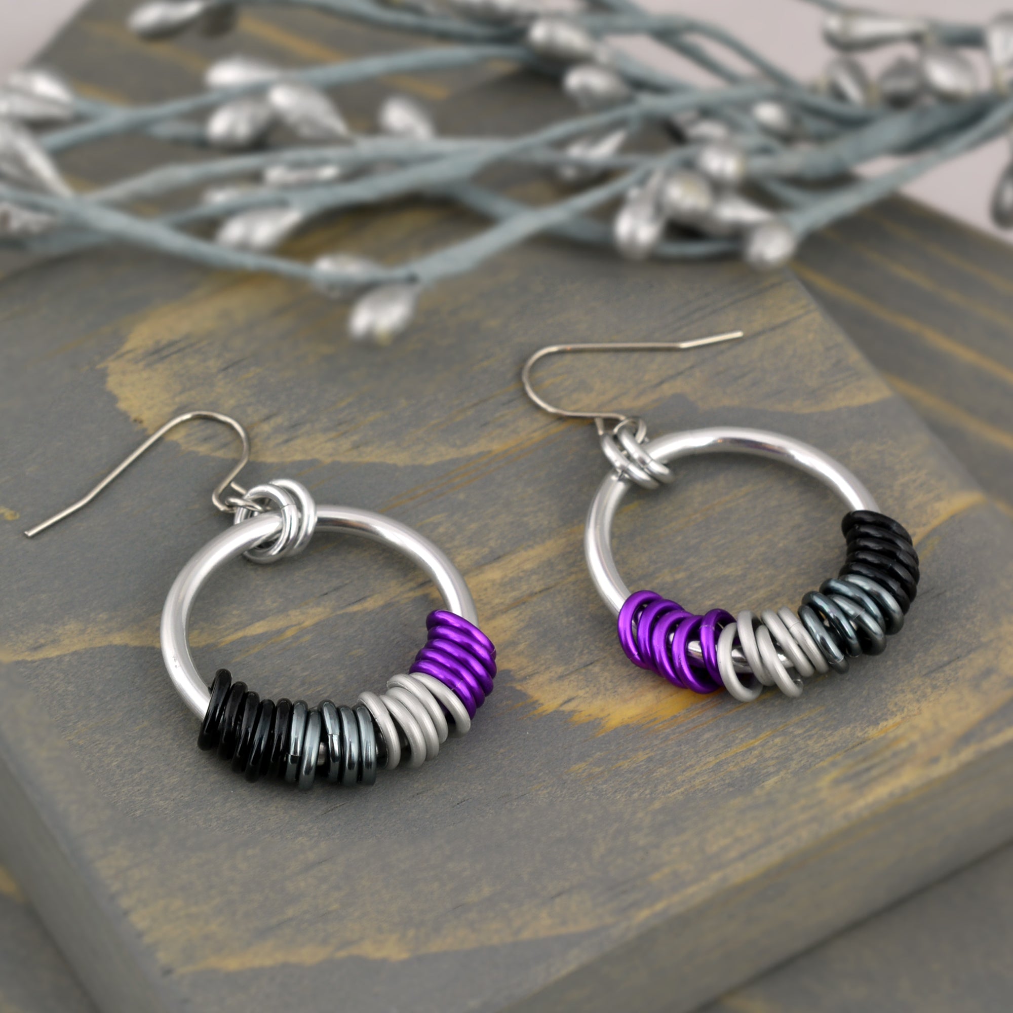 Asexual Pride - Hoop Earring