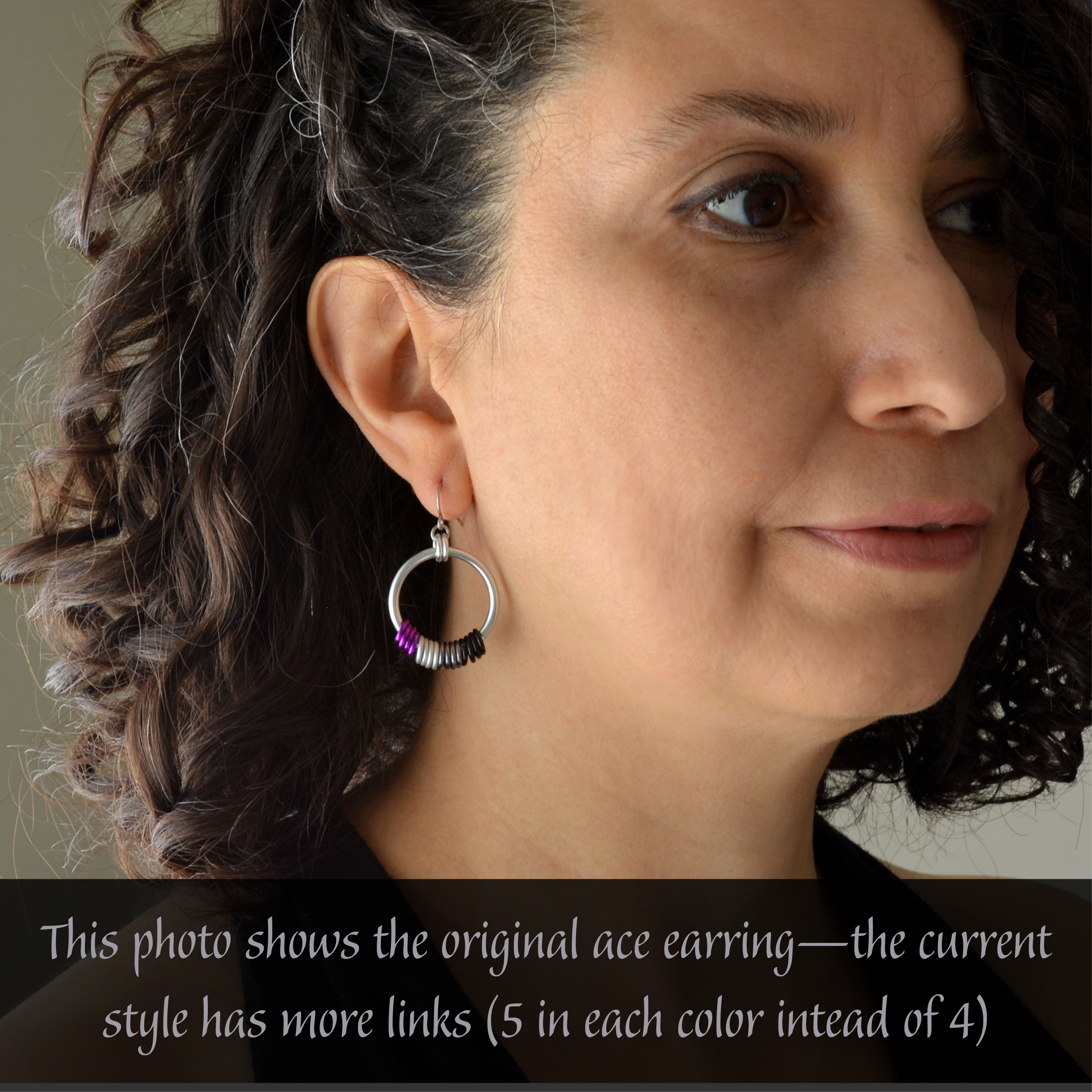 Asexual Pride - Hoop Earring
