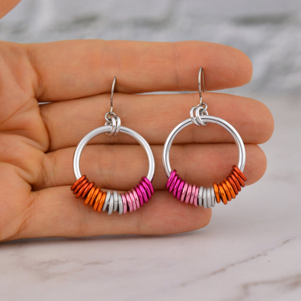 Lesbian Pride - Hoop Earring