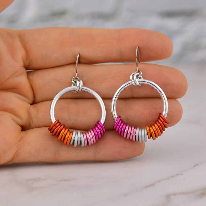 Lesbian Pride - Hoop Earring
