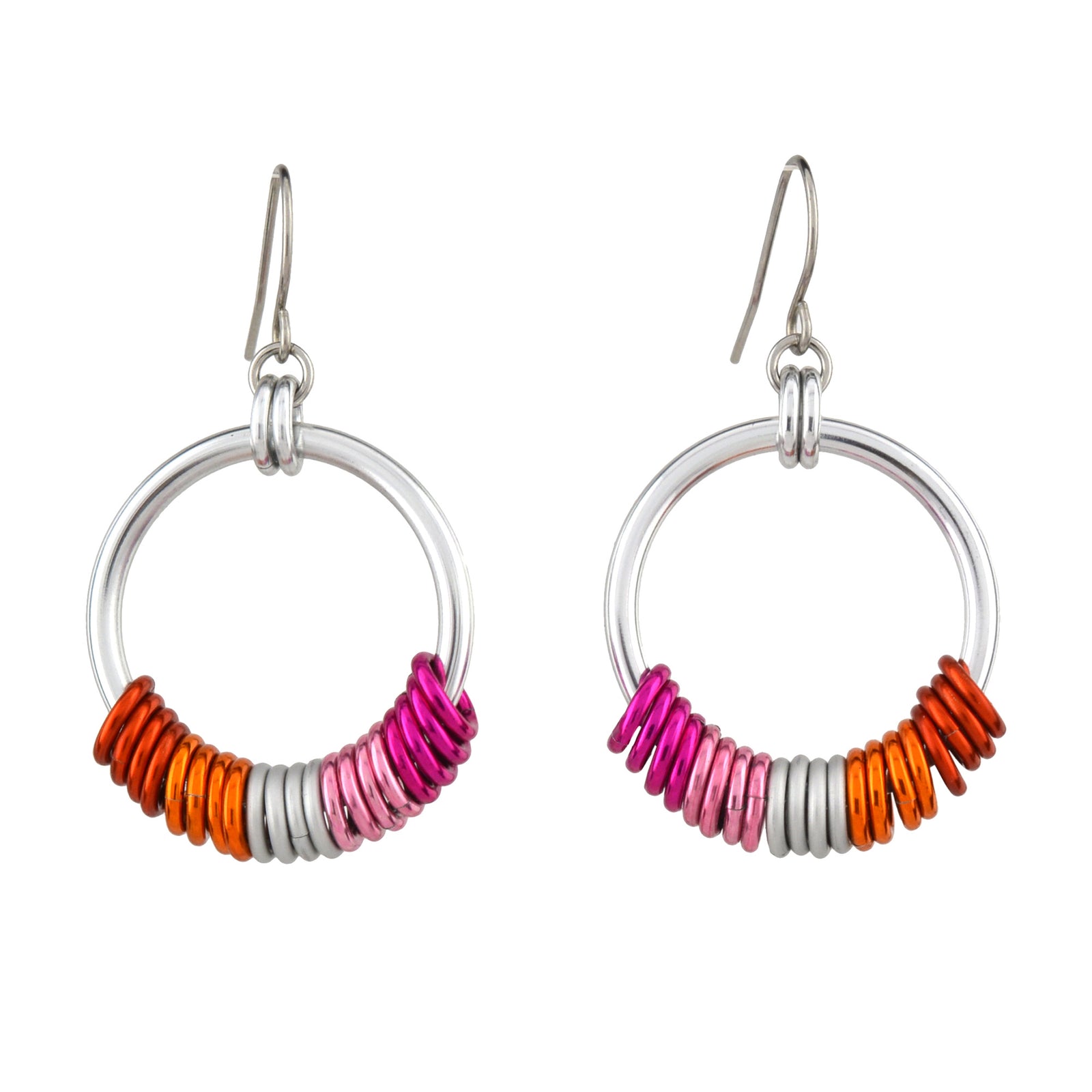 Lesbian Pride - Hoop Earring – Rebeca Mojica Jewelry