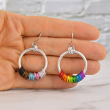 Rainbow Progress Pride - Hoop Earring