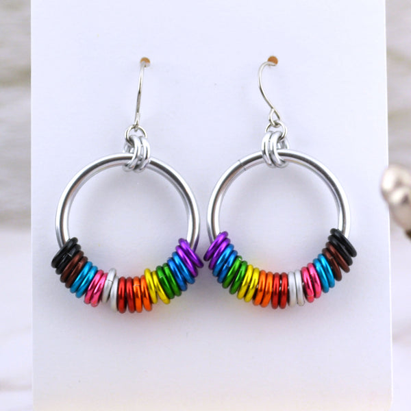 Rainbow Progress Pride - Hoop Earring