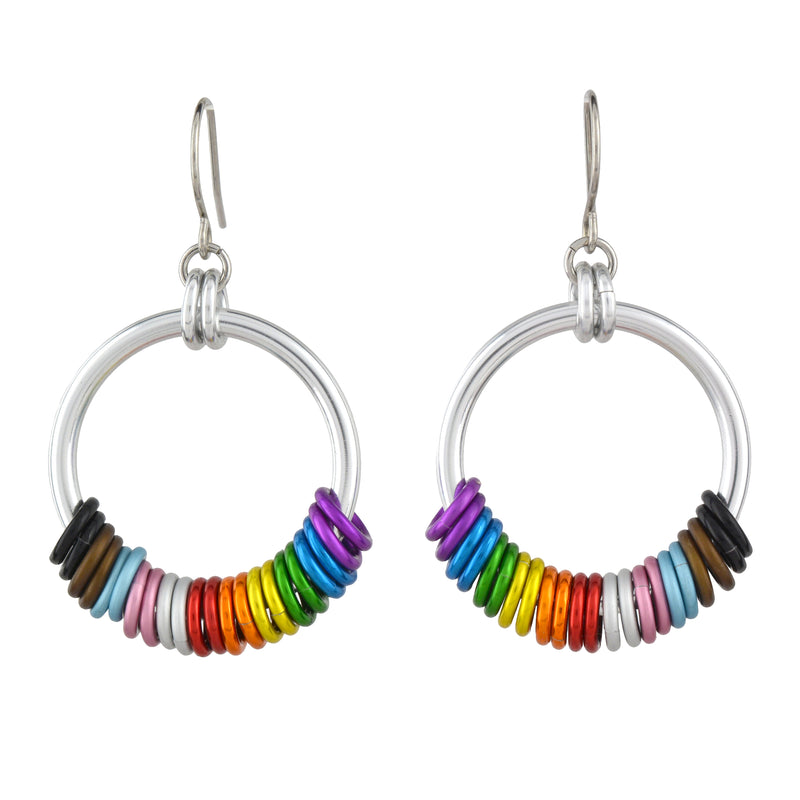 Rainbow Progress Pride - Hoop Earring