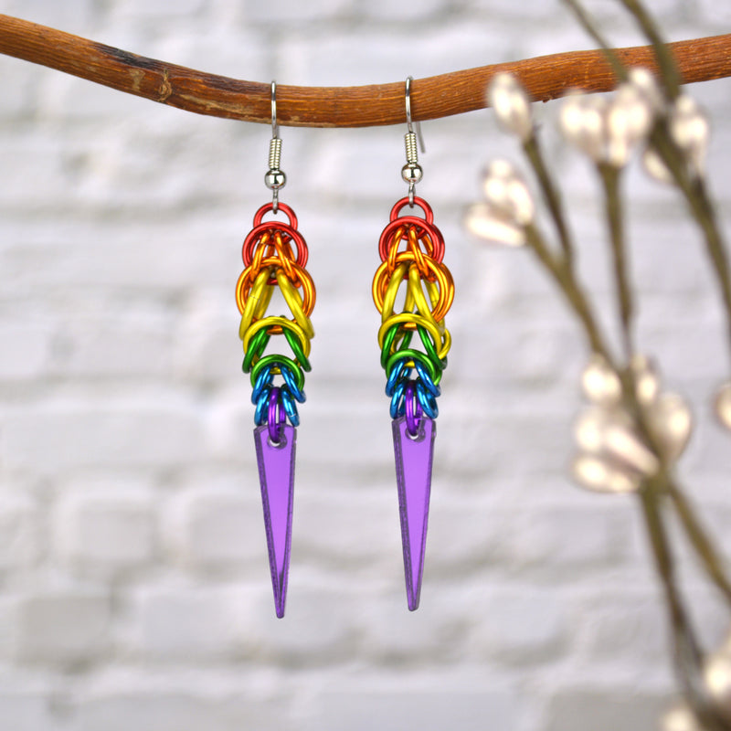 Pride Spike Earrings - Choose Your Flag