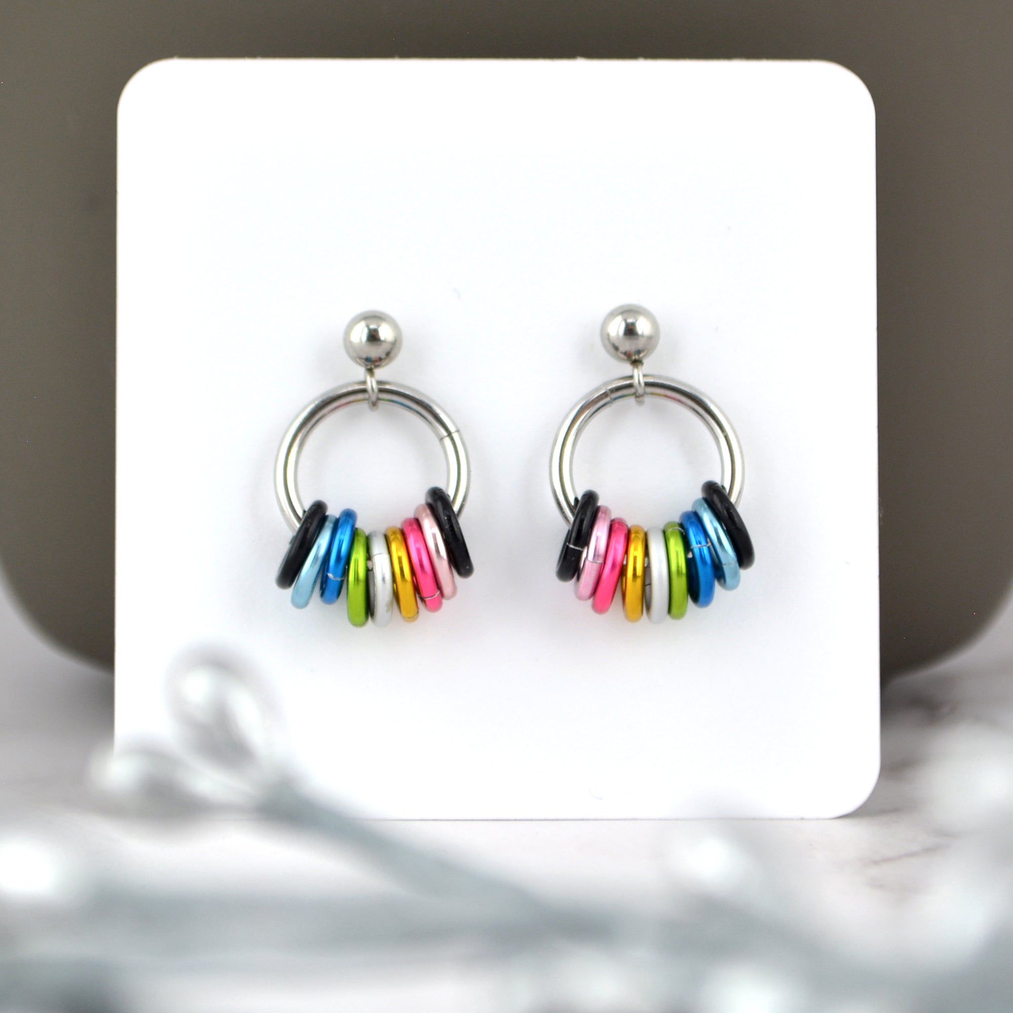 Queer Pride - Small Hoop Earring on Post