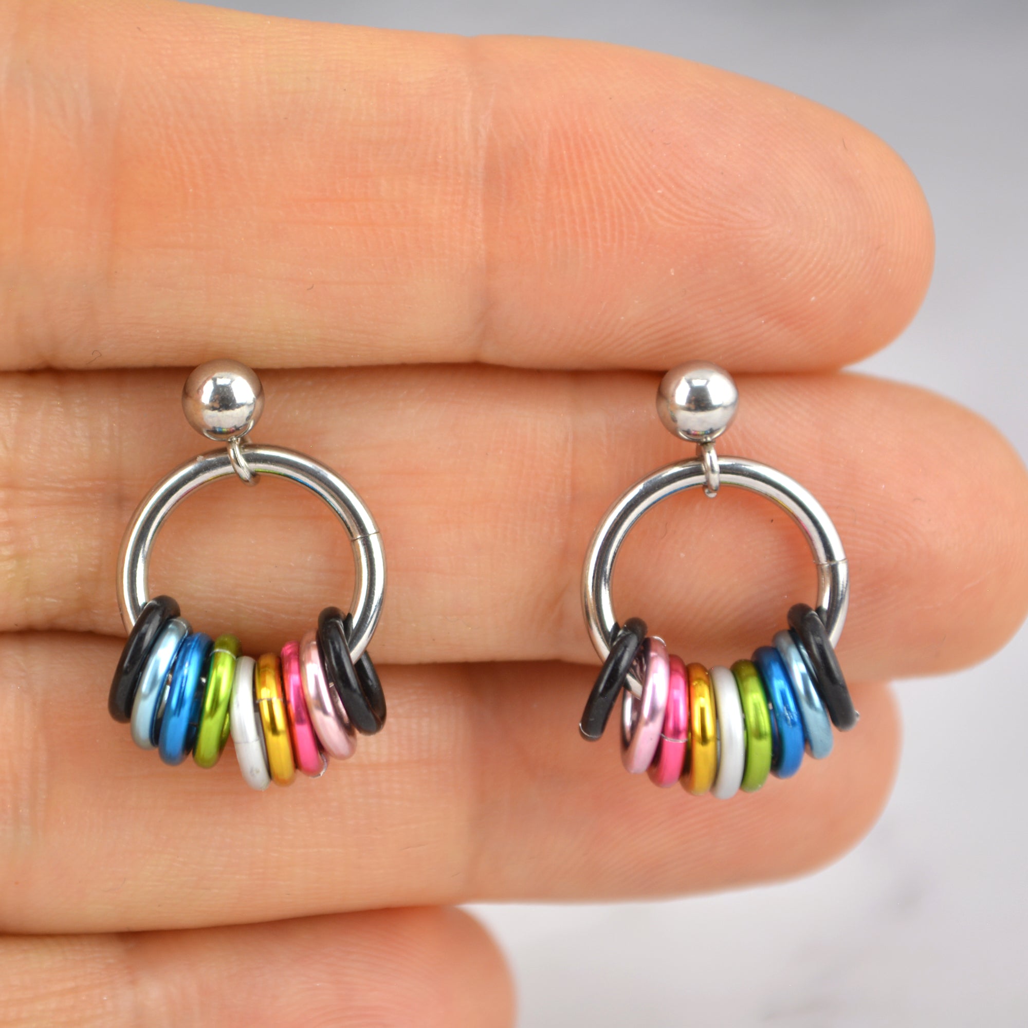 Queer Pride - Small Hoop Earring on Post
