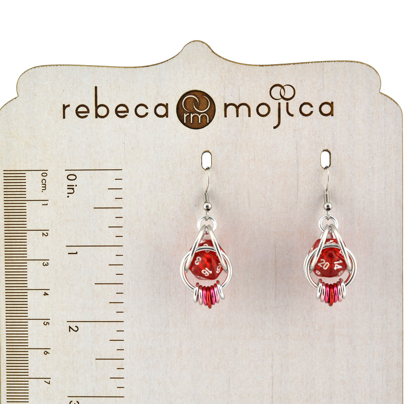 Customizable d20 Earrings - Pick Your Colors