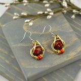 Red Glitter d20 Earring
