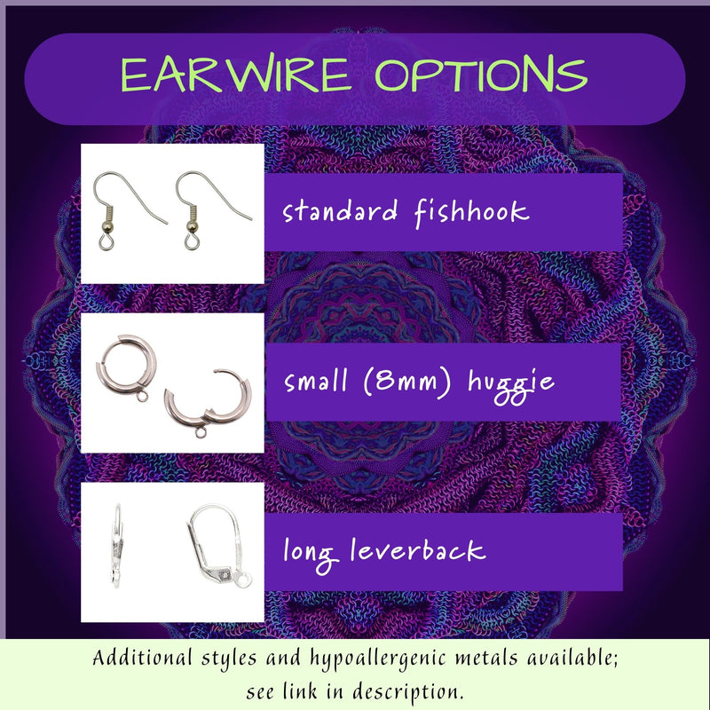 Chandelier Earrings - Peacock colors