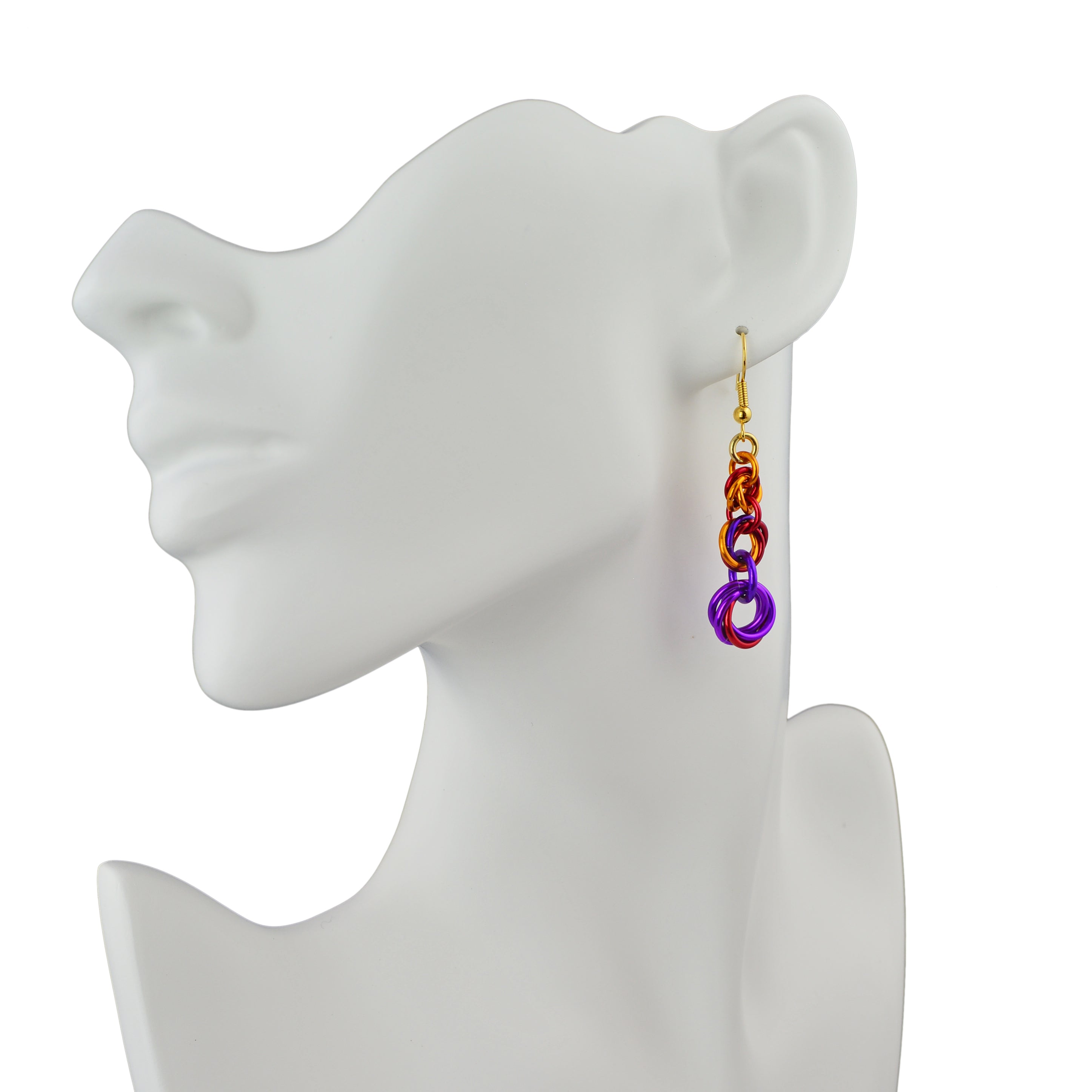 Knotted Graduated Earrings - Sunset
