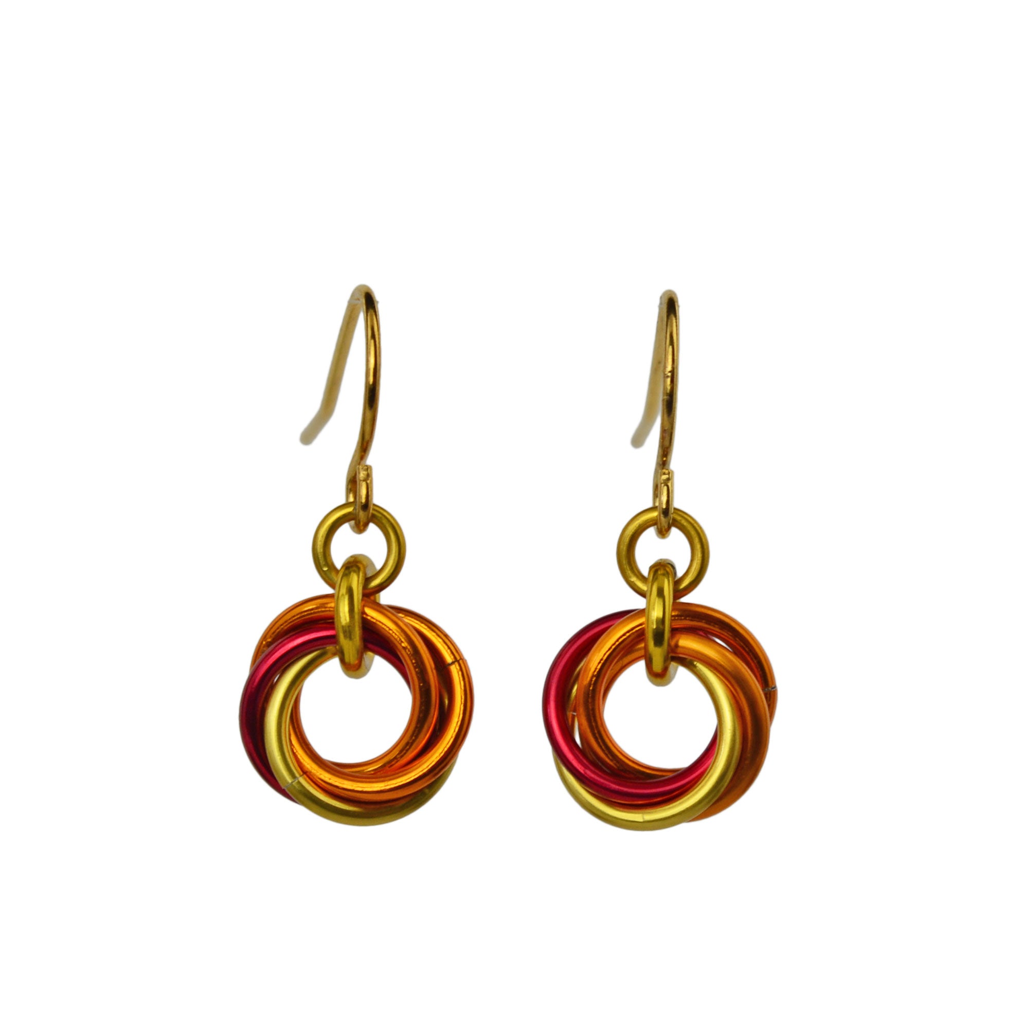 Mini Knot Earrings - Flame