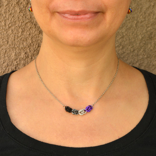 Asexual Pride - Petite Necklace