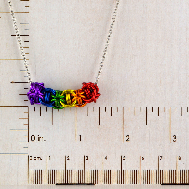 Rainbow Pride Sliding Tube Necklace
