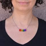 Rainbow Pride Sliding Tube Necklace