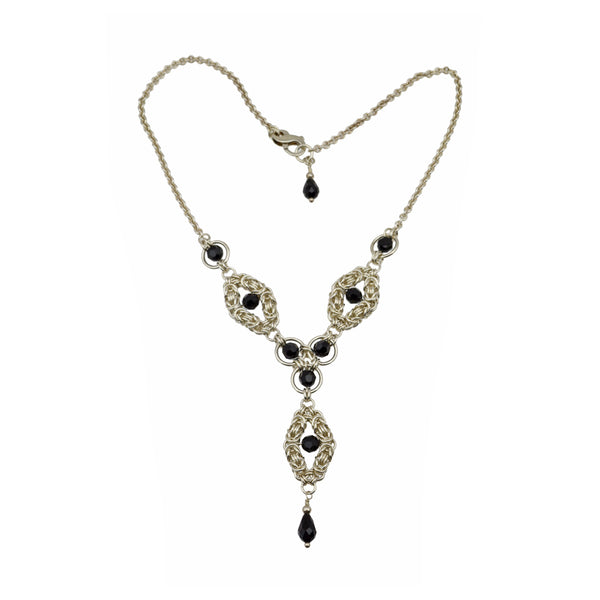 SALE: Sterling Silver Floating Bead Necklace - 19"
