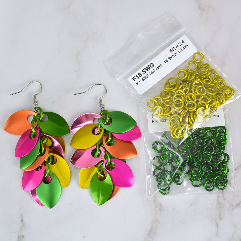RESERVED: Custom Cascading Earrings + F18 jump rings