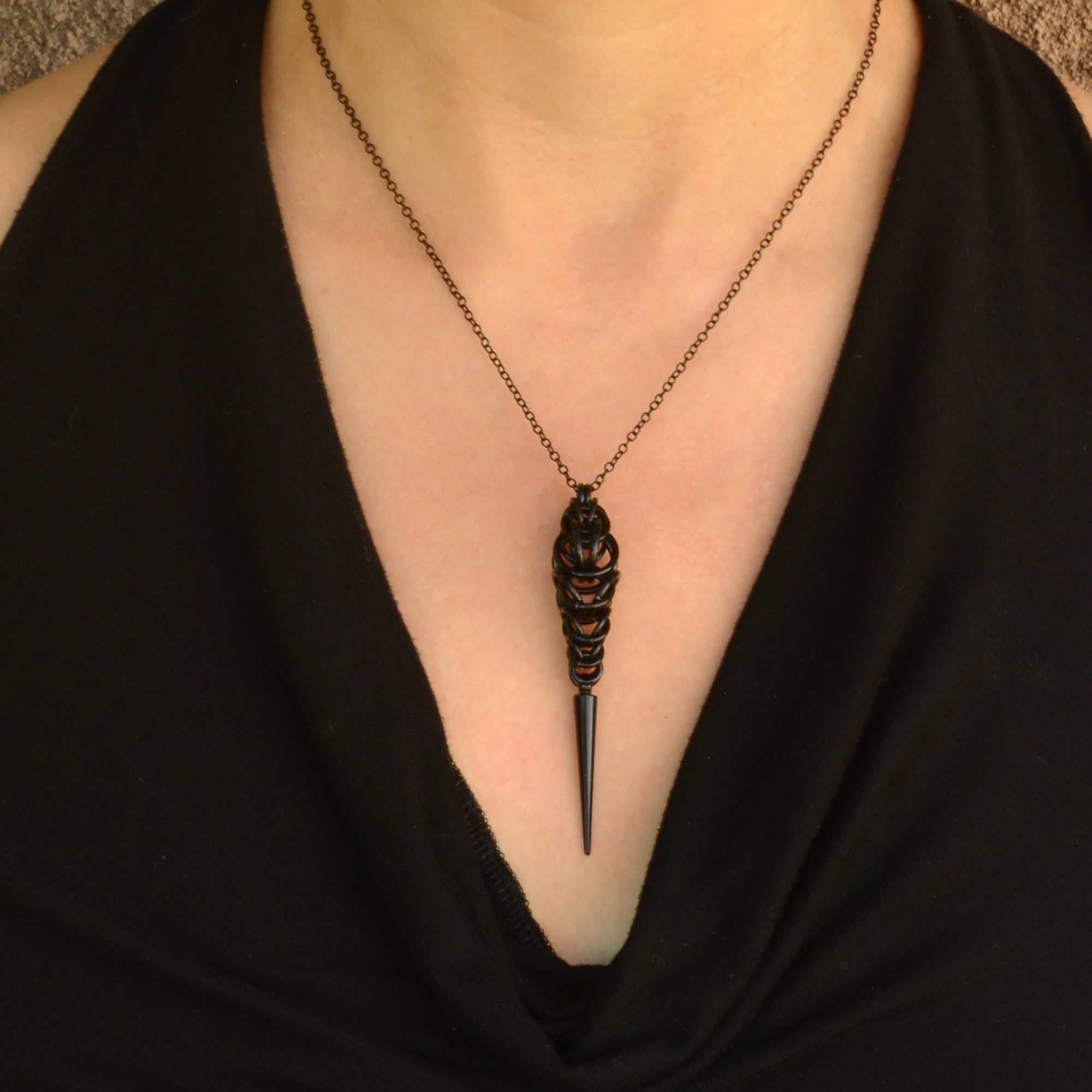 Spike Pendant - Black
