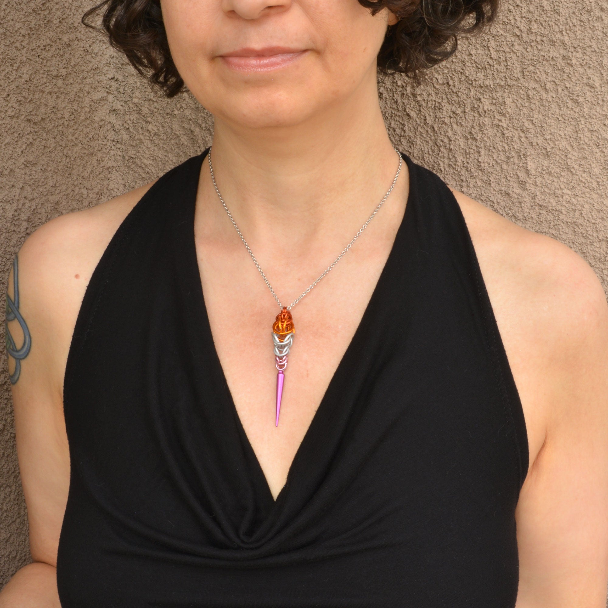 Lesbian Pride - Spike Pendant