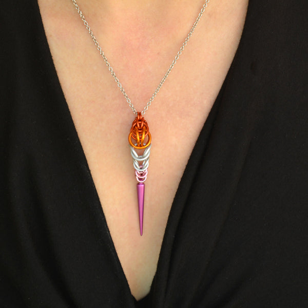 Lesbian Pride - Spike Pendant