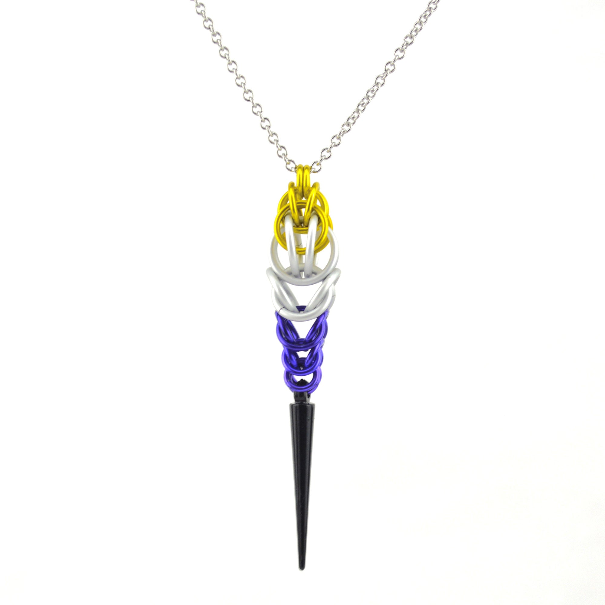 Nonbinary Pride - Spike Pendant