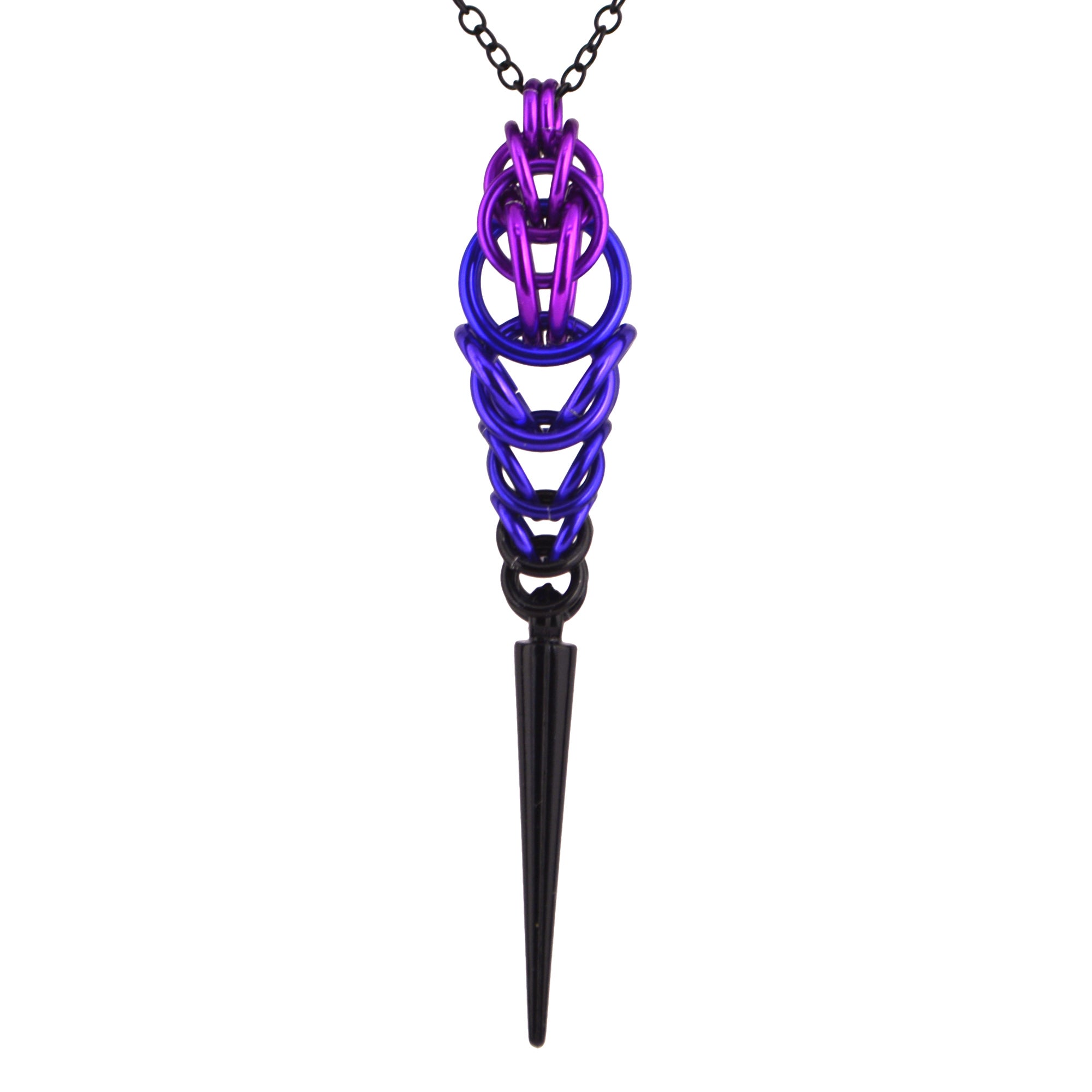 Spike Pendant - Purple Goth