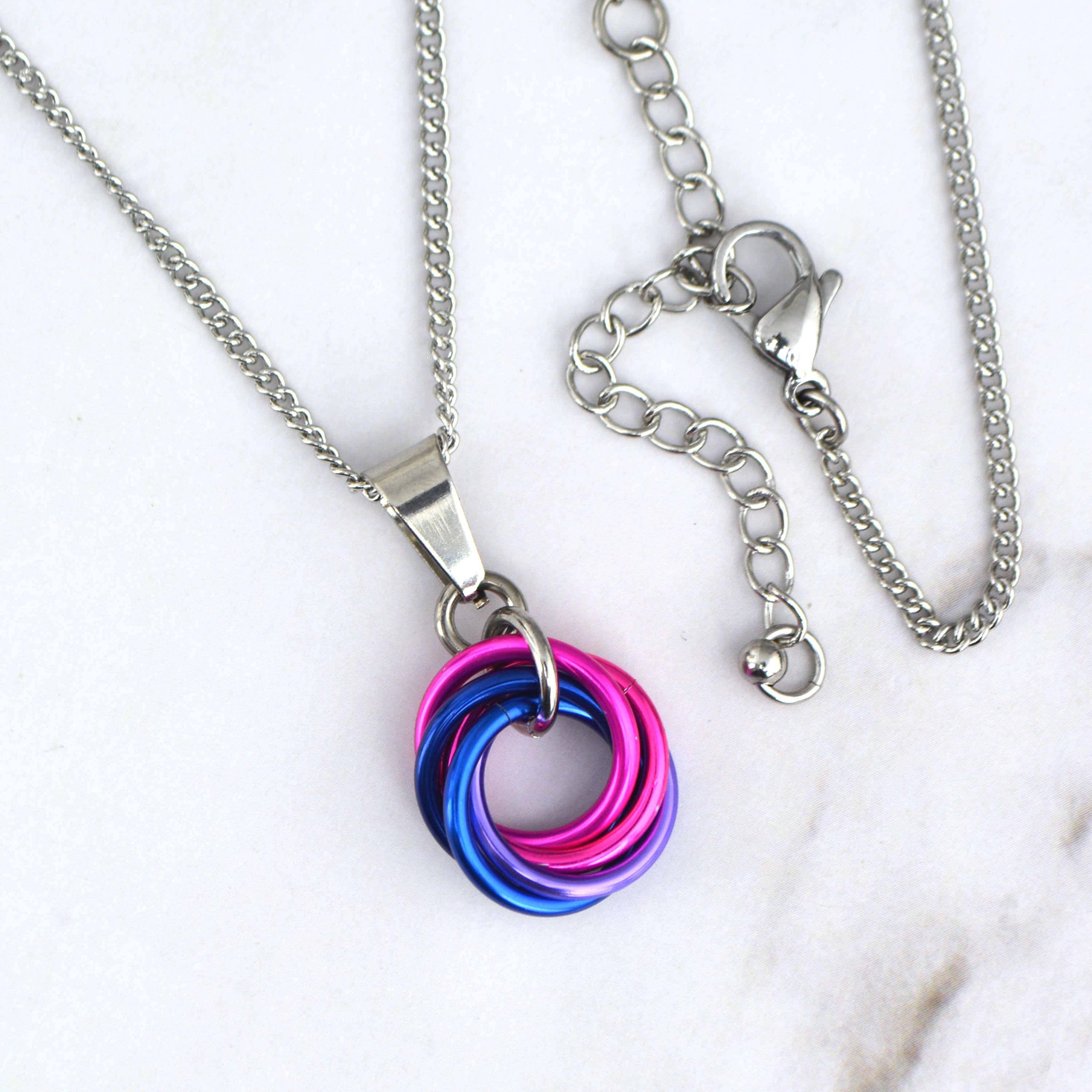 Bisexual Pride - Small Swirl Pendant