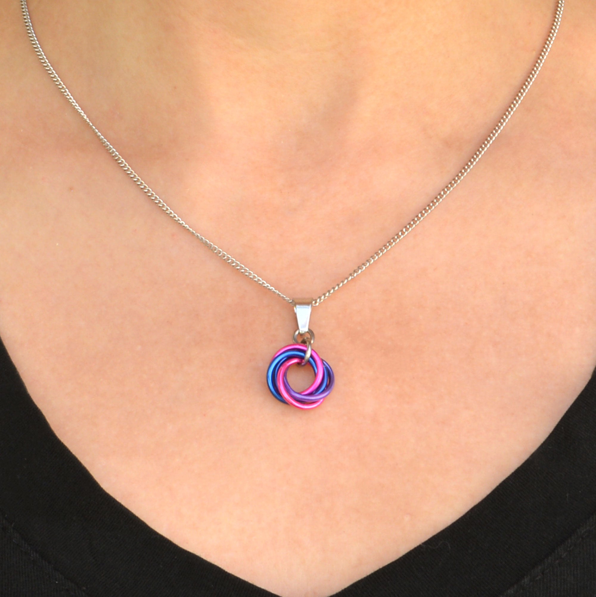 Bisexual Pride - Small Swirl Pendant