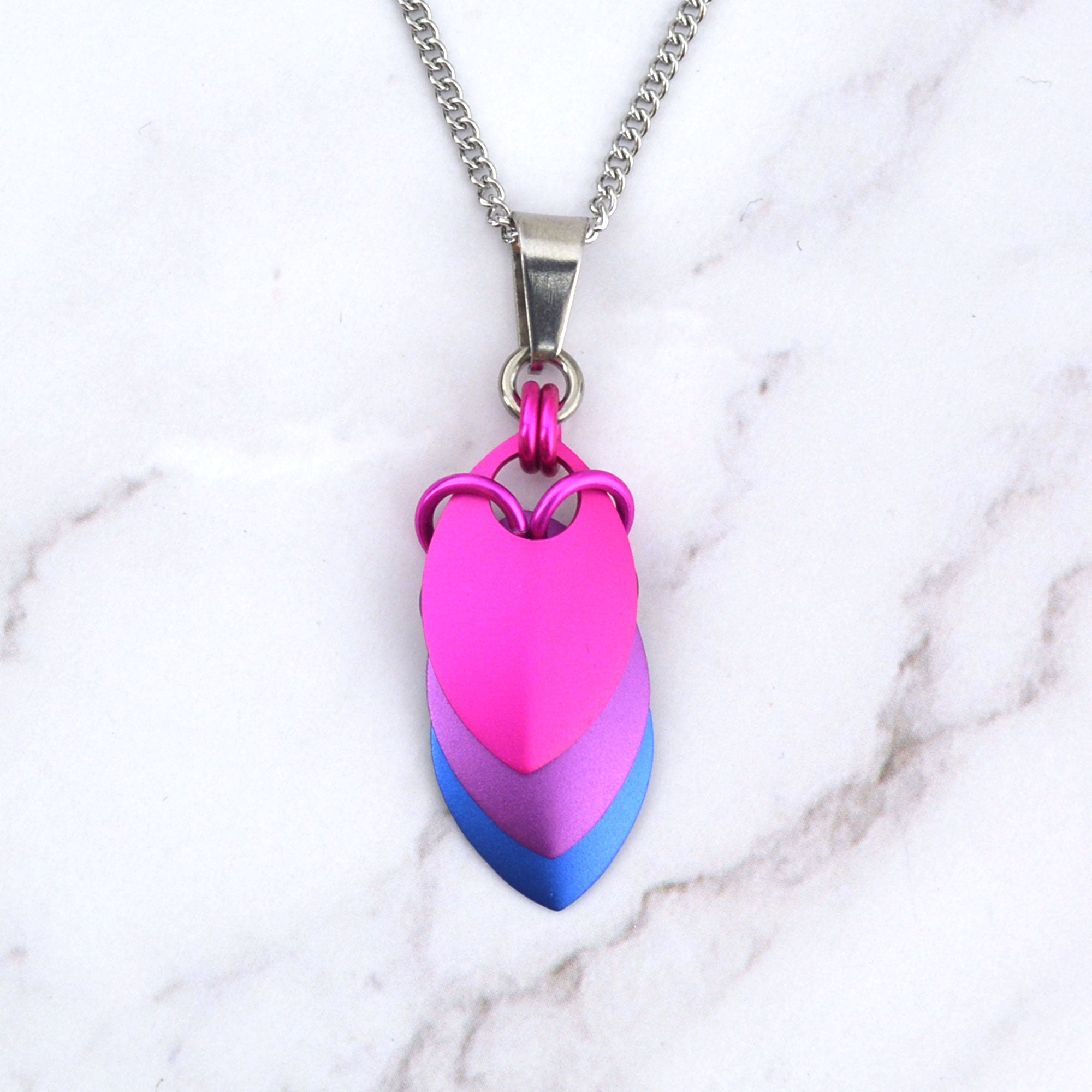 Bisexual Pride - Chevron Short Pendant