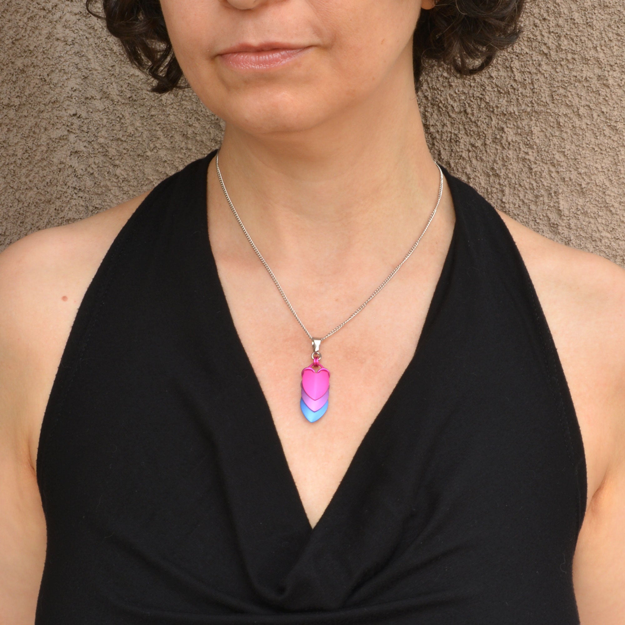 Bisexual Pride - Chevron Short Pendant