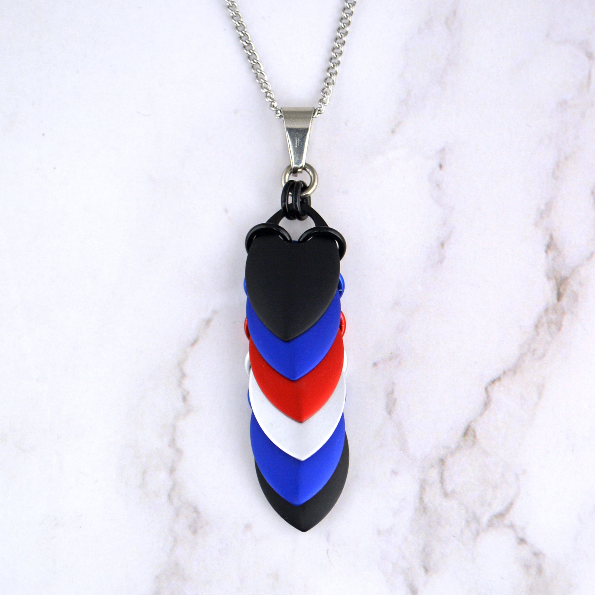 Leather Pride - Chevron Long Pendant