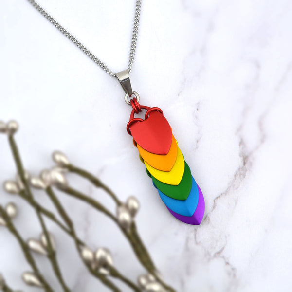 Rainbow Pride - Chevron Pendant (Long)