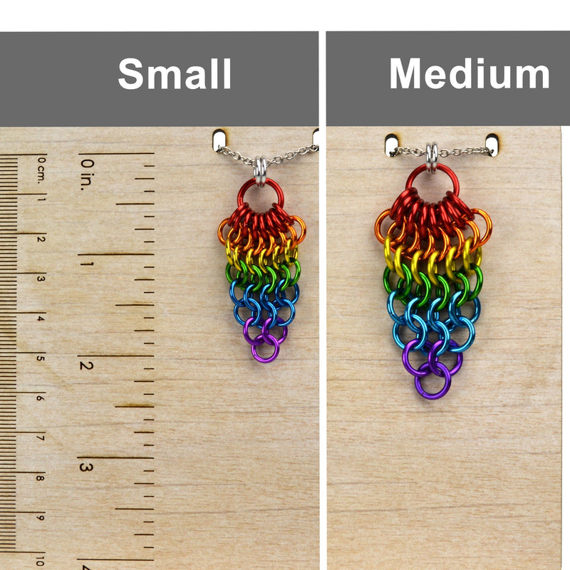 Nonbinary Pride Mesh Cluster Pendant