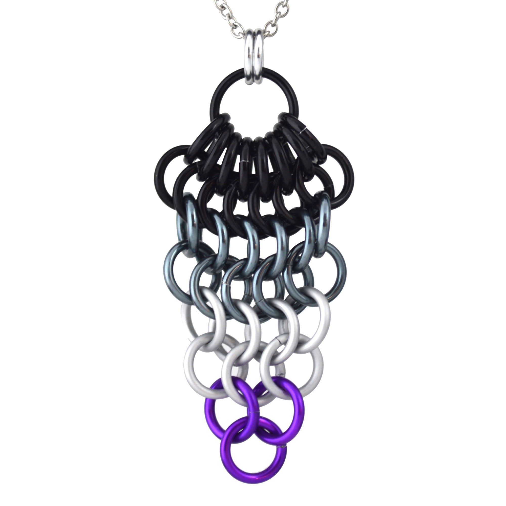 Asexual Pride Mesh Cluster Pendant
