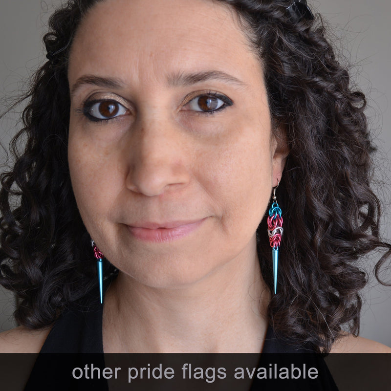 Genderfaun Pride - Spike Earrings