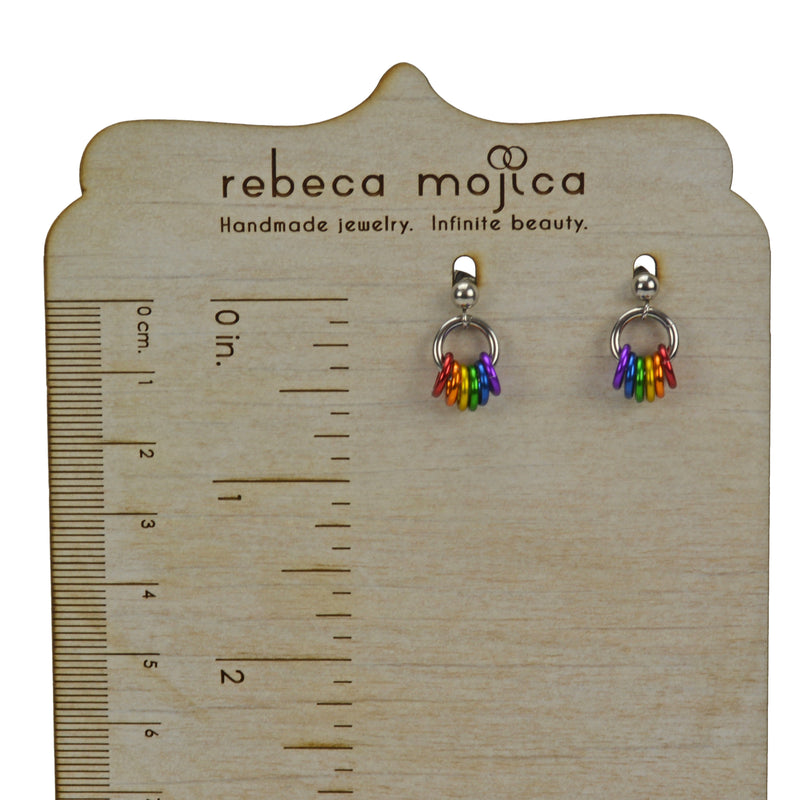 LGBTQIA+ Pride Tiny Hoop Flag Earrings - Pick Your Flag, 50+ Flags to Choose From