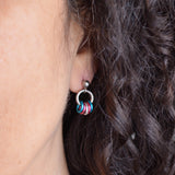 LGBTQIA+ Pride Tiny Hoop Flag Earrings - Pick Your Flag, 30+ Flags to Choose From