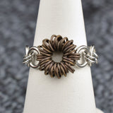 Coiled Flower Finger Ring