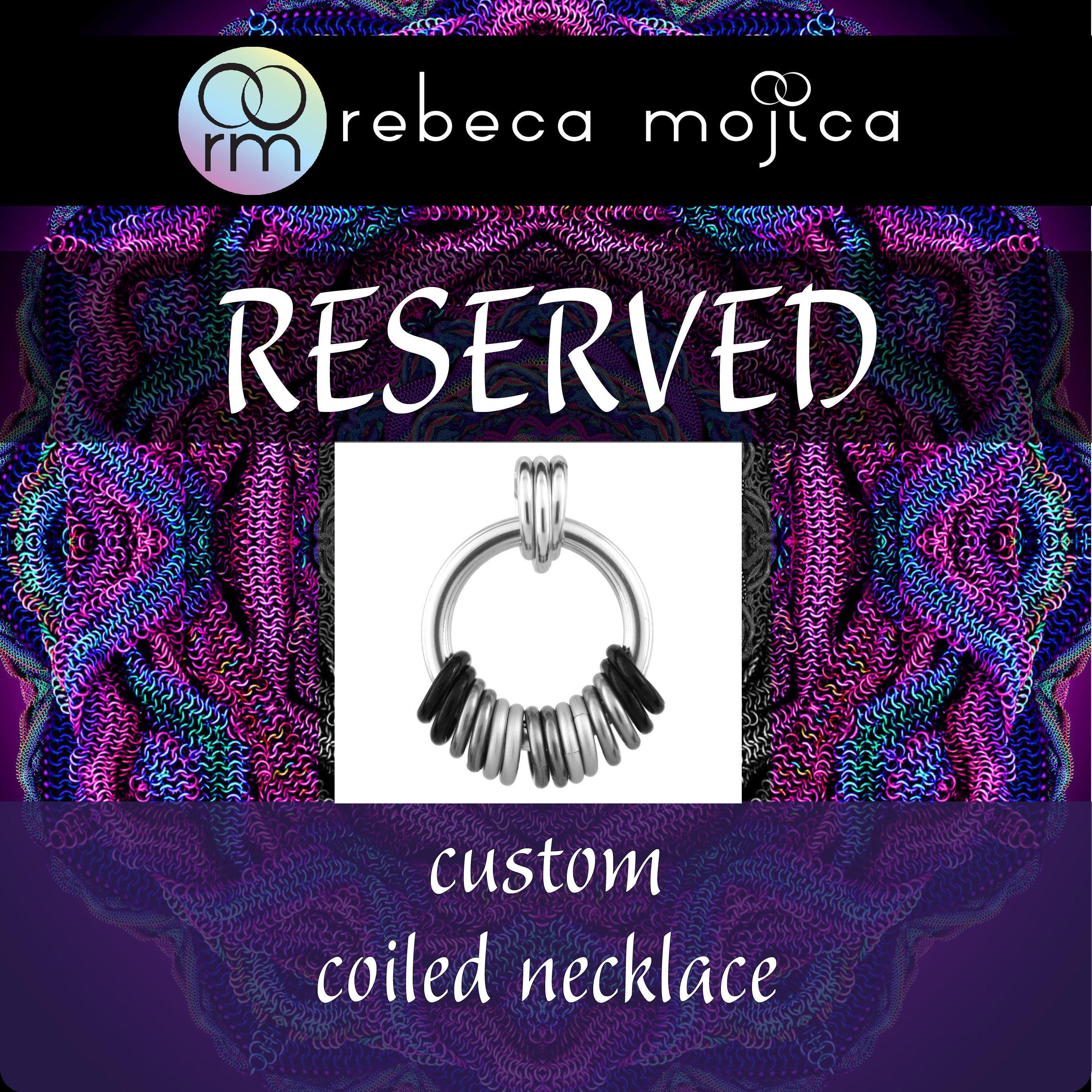 RESERVED: Small Coil Pride Necklace - Custom Color