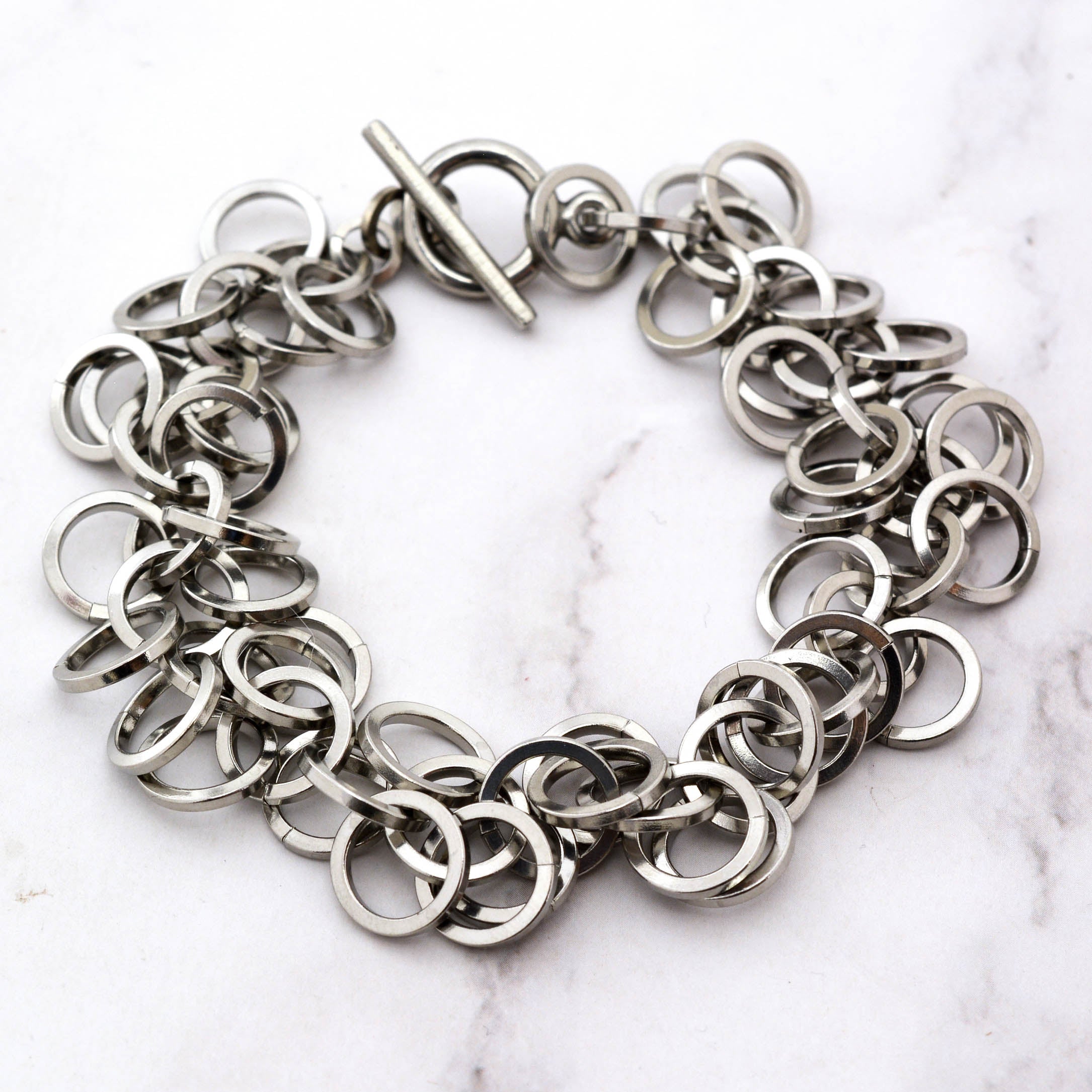 Steel Ruffles Bracelet