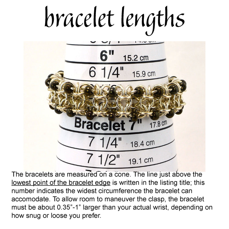 Beaded Sterling Gridlock - 7.25" - SPECIAL SALE