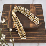 SALE: Sterling & Gold-Fill Reversible Cuff - 7.25"