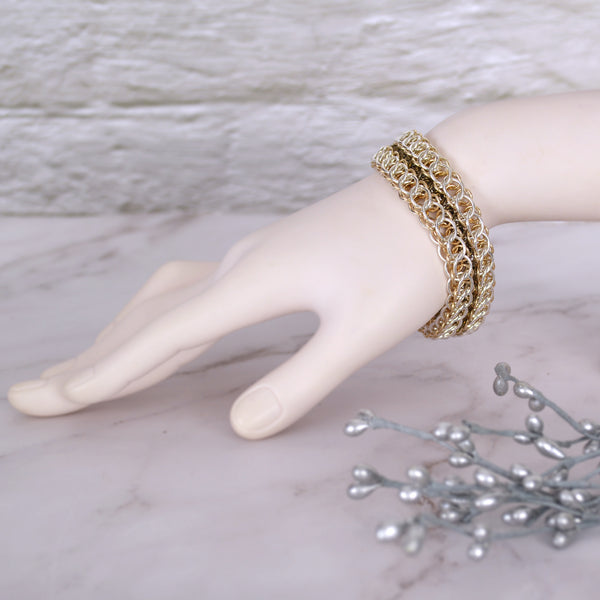 SALE: Sterling & Gold-Fill Reversible Cuff - 7.25"