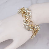 Sterling & Gold Curvy Bracelet - 8" - SPECIAL SALE