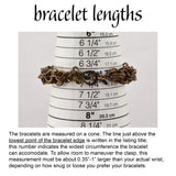 SALE: Brown Captive Crystals Niobium Bracelet - S/M - Approx 7.25"