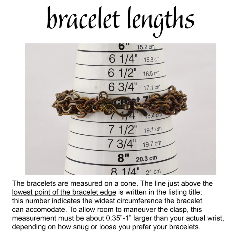 SALE: Brown Captive Crystals Niobium Bracelet - S/M - Approx 7.25"