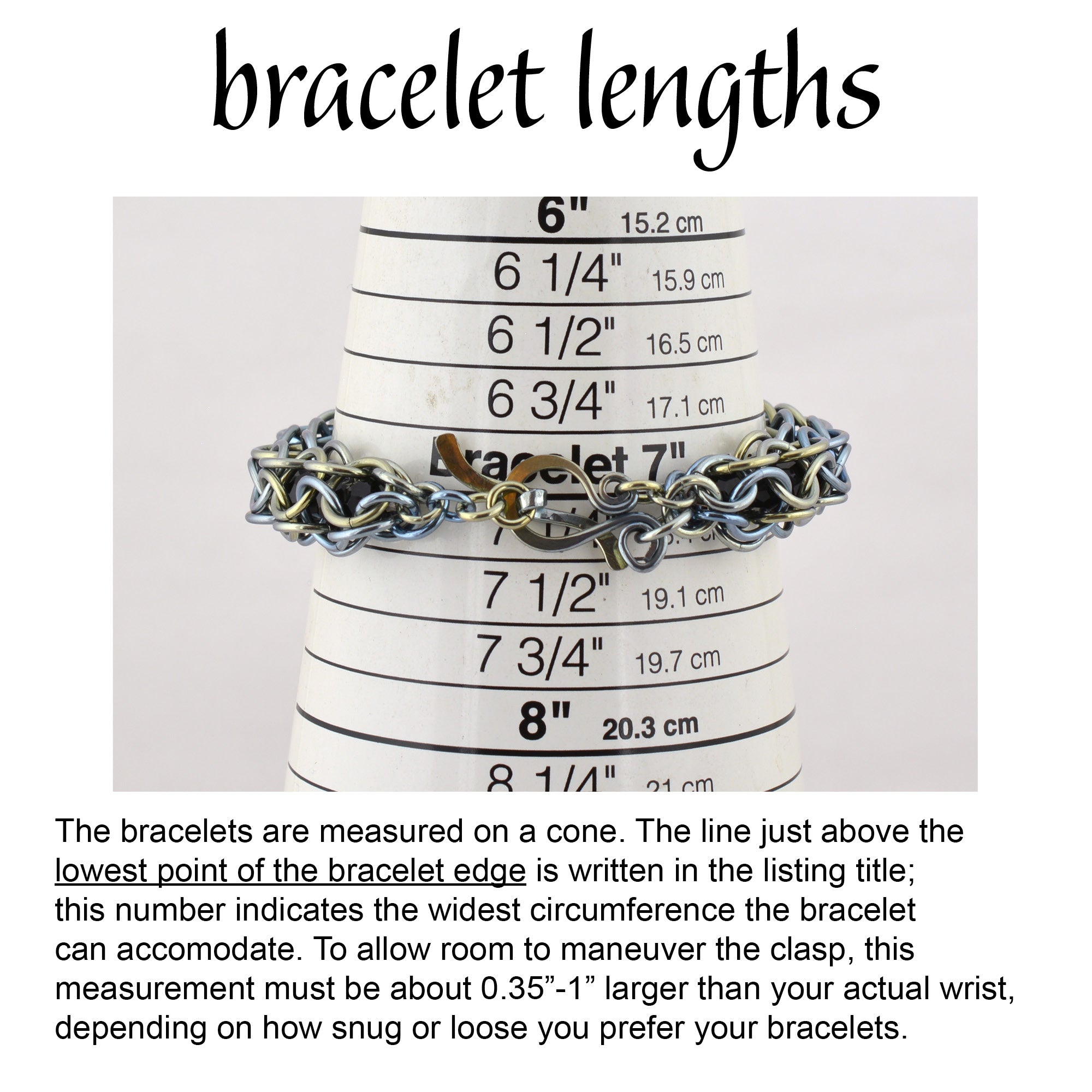 SALE: Misty Captive Crystals Niobium Bracelet - S/M - Approx 7.25"
