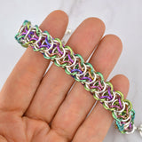 SALE: Spring Elfweave Niobium & Sterling Bracelet - MEDIUM - Approx 7.25"