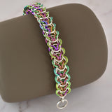 SALE: Spring Elfweave Niobium & Sterling Bracelet - MEDIUM - Approx 7.25"